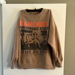 American Eagle Ramones sweatshirt sz large brown